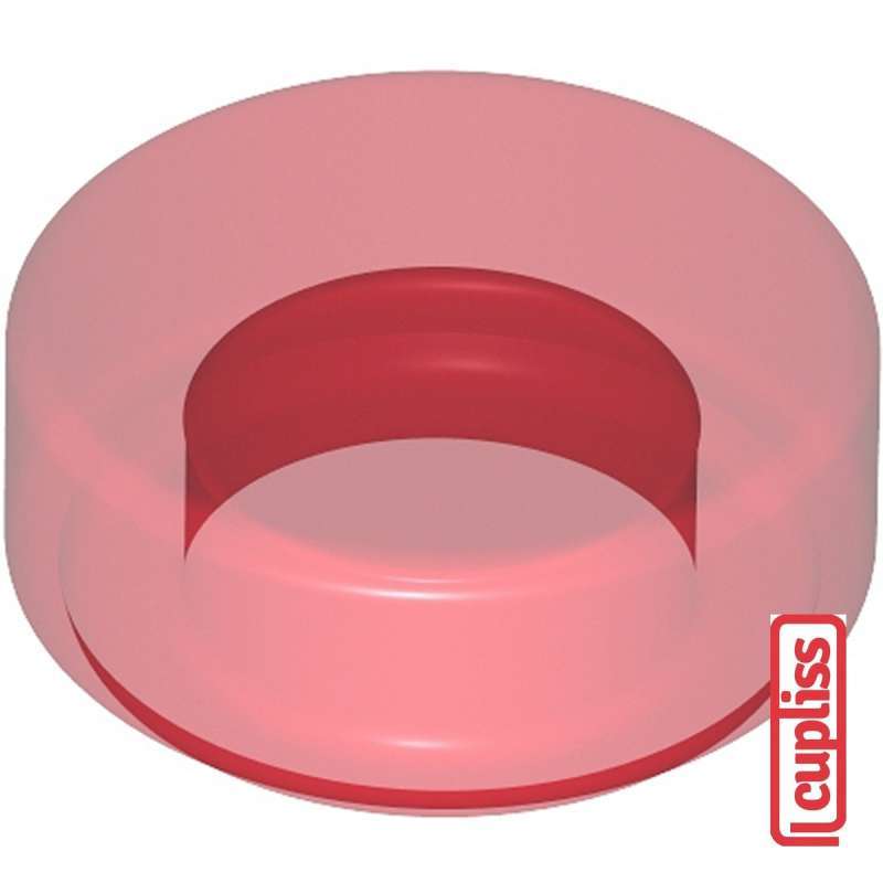 x1 LEGO Parts 6258607 Flat Tile 1x1 Round 35380 Transparent Red