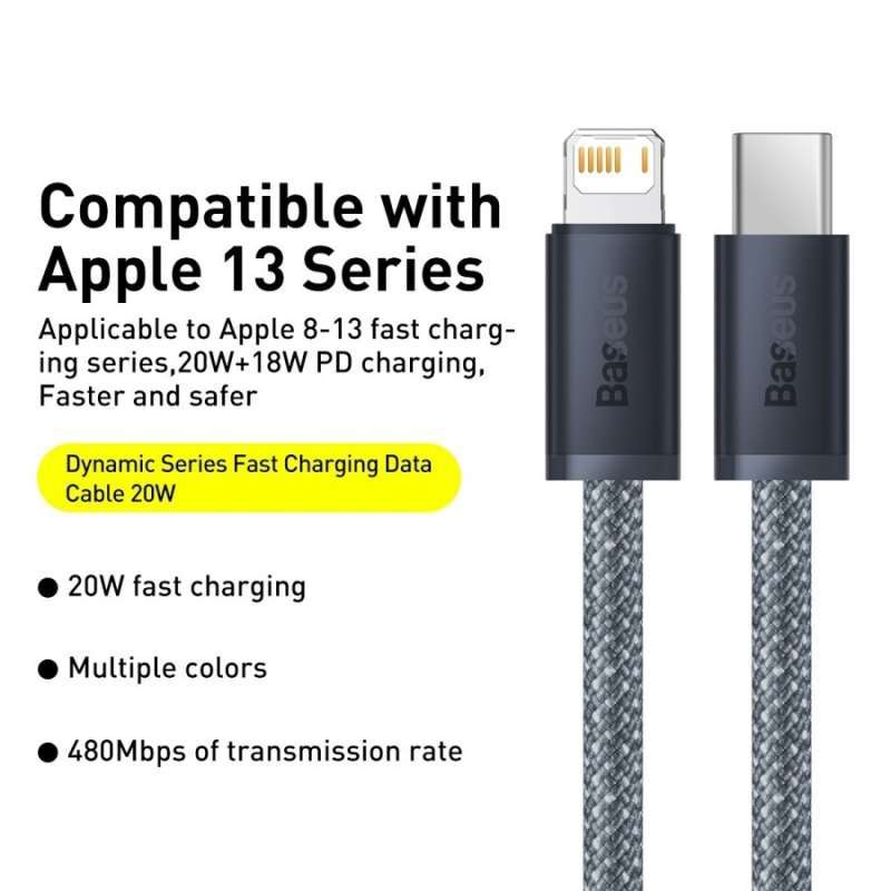 Jual Baseus Kabel Data Dynamic Type C To Lightning 20w Pd 2m Cable ...