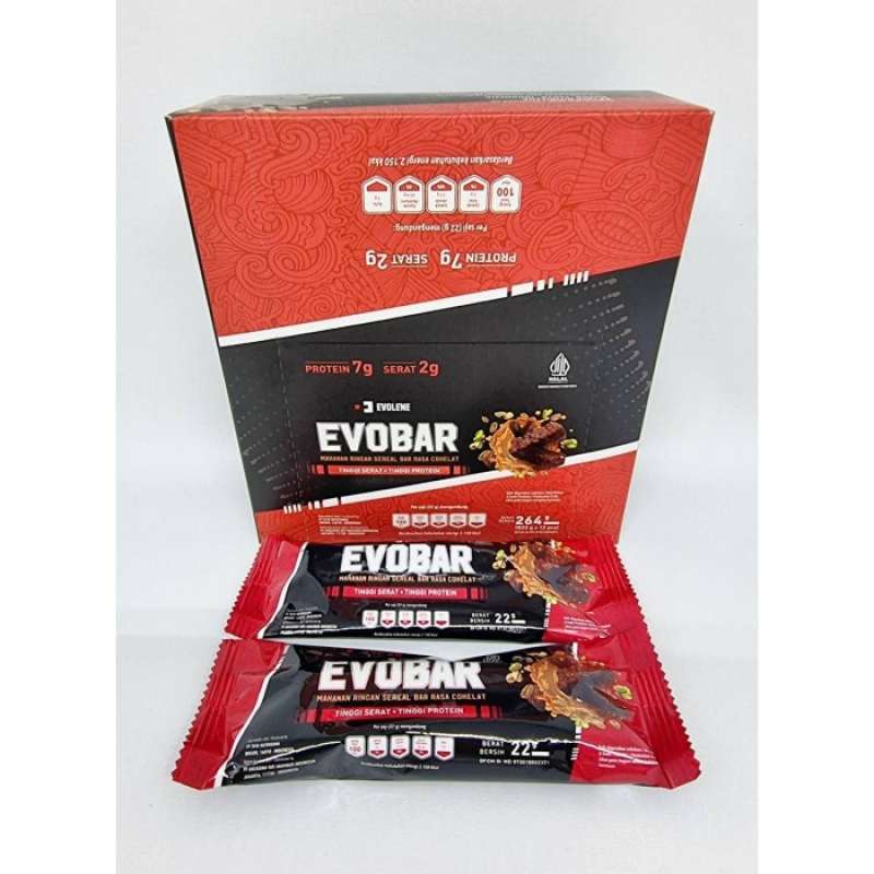 Promo Evobar Evolene 12 Sachets 264 Grams Evo Bar 1 Box High Protein ...