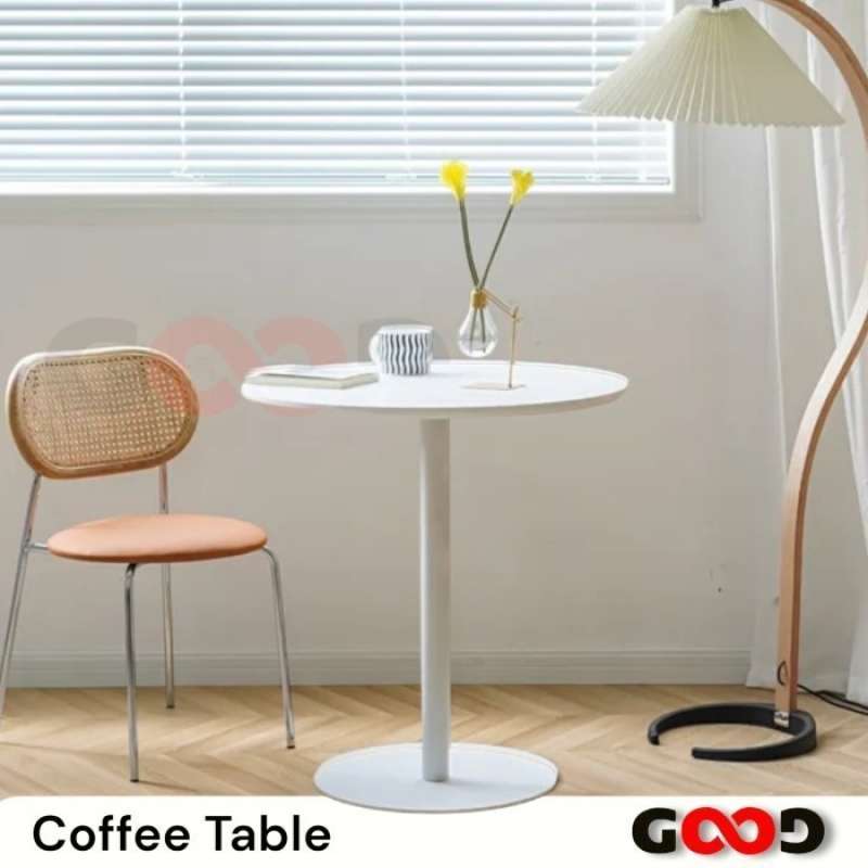 Jual Meja Bulat Kayu/besi Minimalis /coffee Table/round Table/meja ...