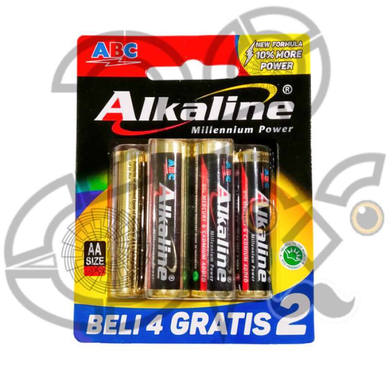 Jual baterai alkaline aa isi 6 pcs original battery batre alkaline a2
