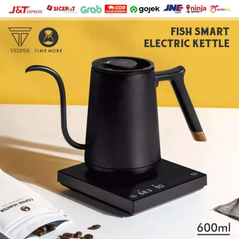 Promo Timemore Fish Smart Electric Coffee Kettle 600ml / Teko Kopi