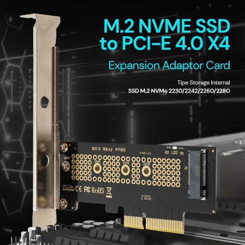 Quad Msata Msata Pcie Card NVME SSD To PCI-E X4 Expansion Adaptor - Main Image