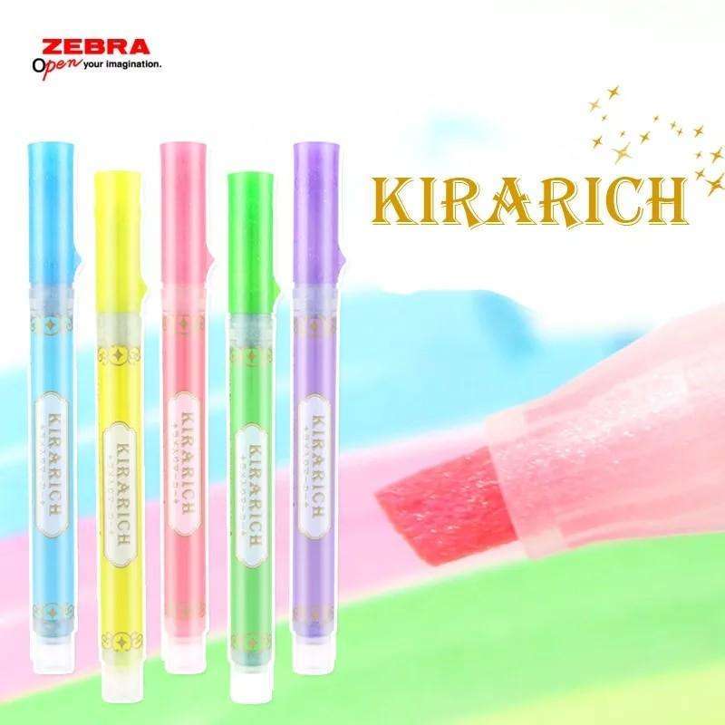 Jual Zebra Kirarich Glitter Highlighter Fluorescent Colors Penanda