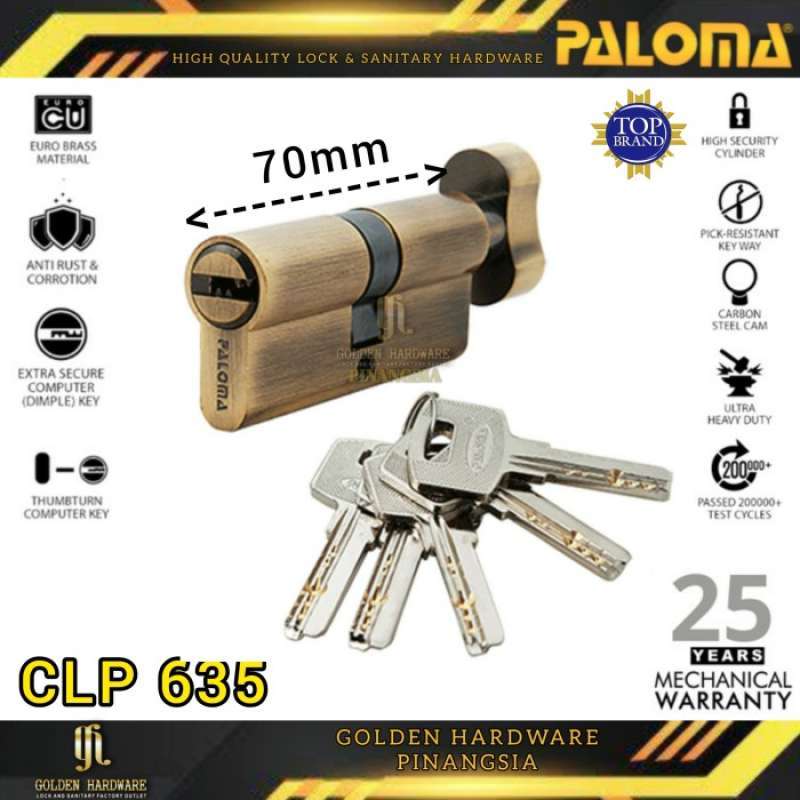 Promo Knob Cylinder Anak Kunci Clp 635 Deluxe 70mm - Computer Key ...