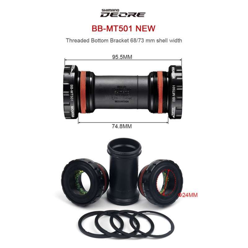 Promo Bb Bottom Bracket Sepeda Shimano Deore Mt501 Hollowtech