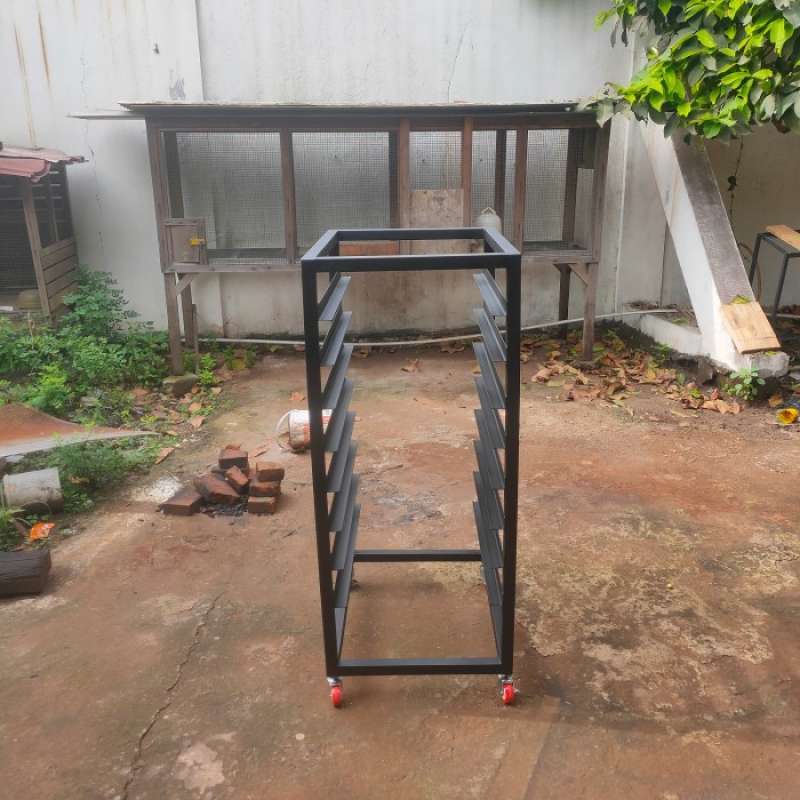 Jual Custom Order Trolley Roti / Rak Roti / Food Trolley / Bakery ...