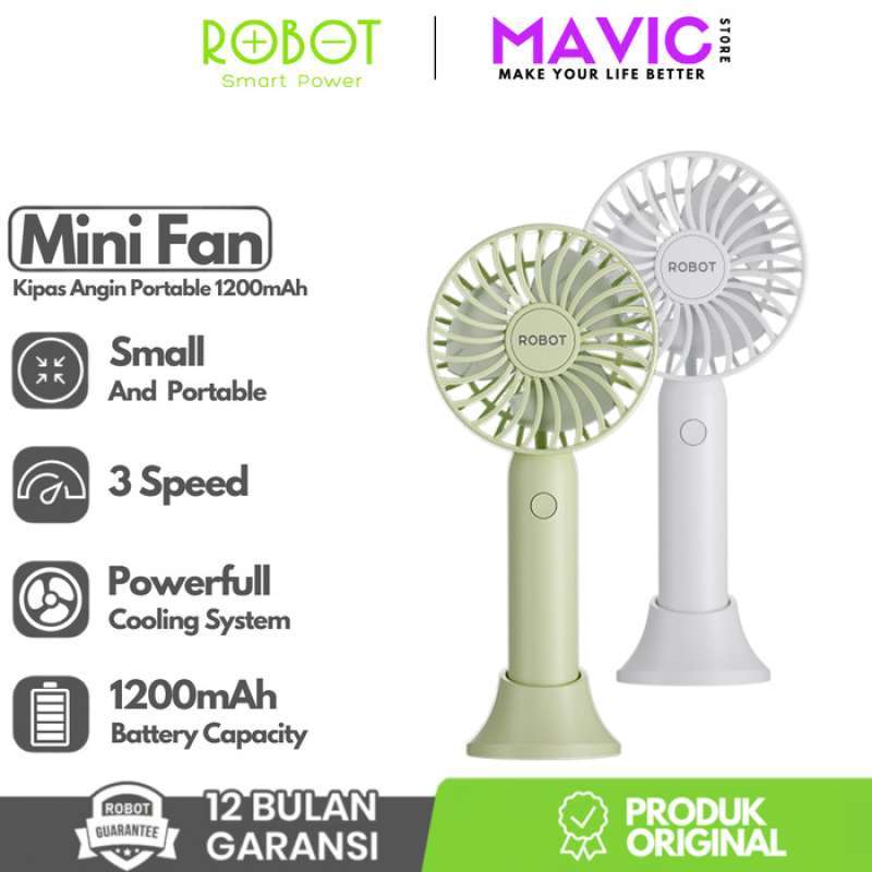 Promo Robot Rt-bf19 Mini Fan Portable 3 Mode 1200 Mah Kipas Angin Mini ...