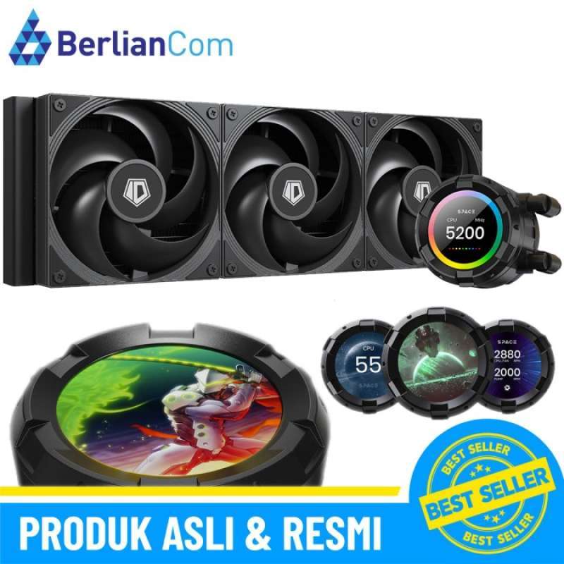 ID-COOLING SL360 PRO SE SPACE w/ LCD Display AIO CPU Liquid Water Cooling  Cooler 360mm Intel AMD