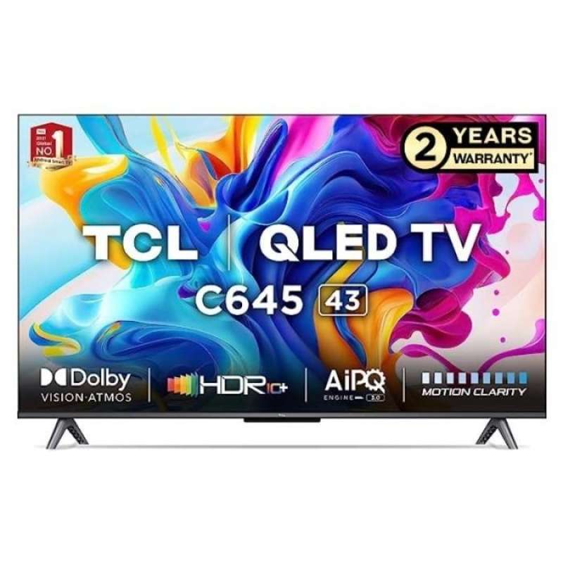 Jual Tv Tcl Qled 43 Inch 43c645 4k Uhd Google Tv Smart Tv Hdr10+