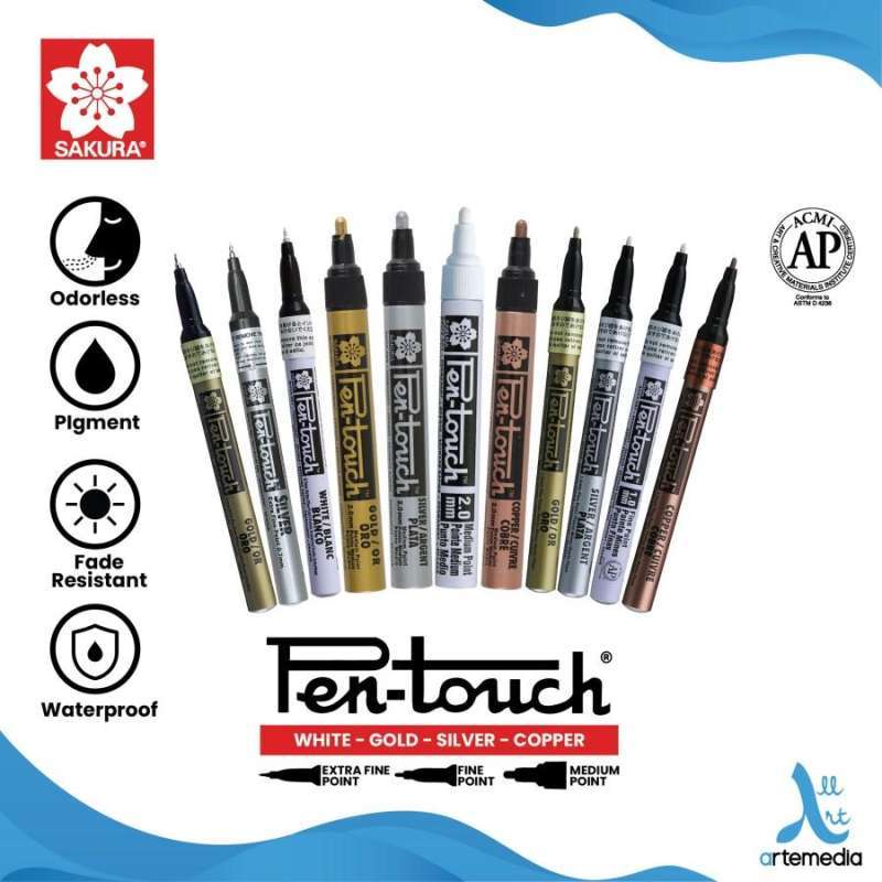 Jual Spidol Permanen Sakura Pen Touch Paint Marker Pigment Color
