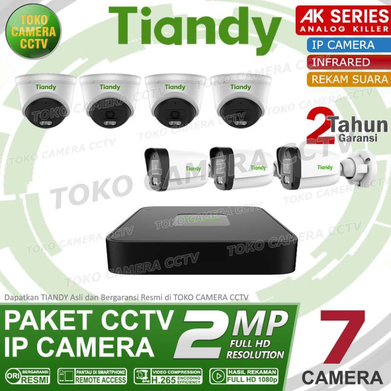 Jual Paket Cctv Ip Camera Tiandy 2mp Audio 10 Channel 7 Kamera Di ...