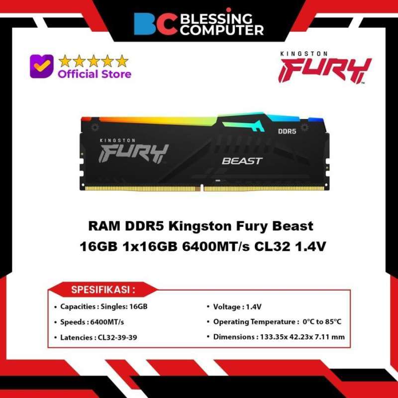 Kingston 16gb Single Channel Ddr4 Xmp At 3200mhz RAM DDR5 Kingston