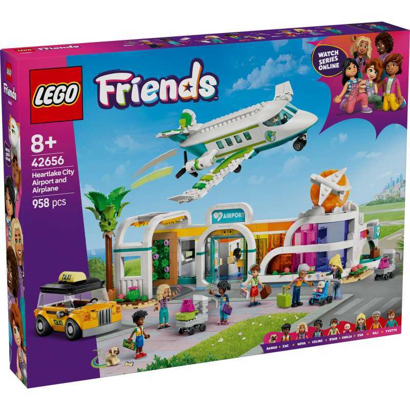 LEGO Friends 42656 Heartlake City Airport and Airplane (958 Pieces) Mainan  Balok (8 Tahun+)