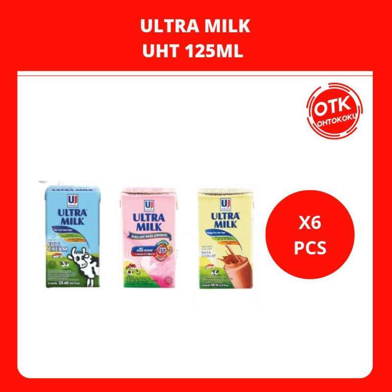 Jual Susu Uht Ultra Milk 125 Ml - 6 Pcs - Strawberry Di Seller Ohtokoku