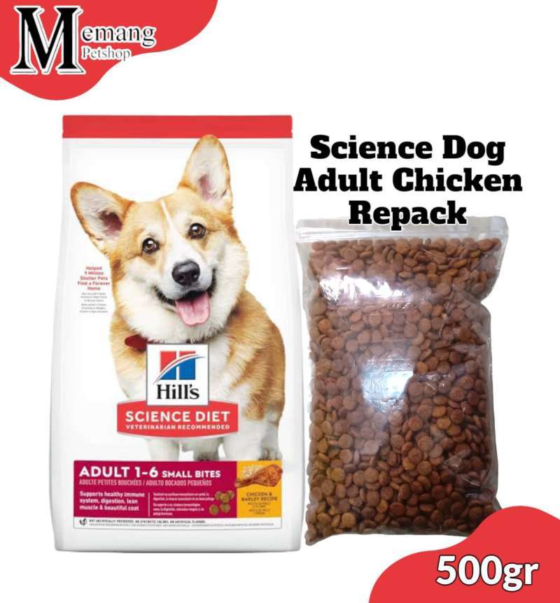 Hills Science Diet Dog Adult Chicken Small Bites 500 gram Kiloan Makanan  Anjing