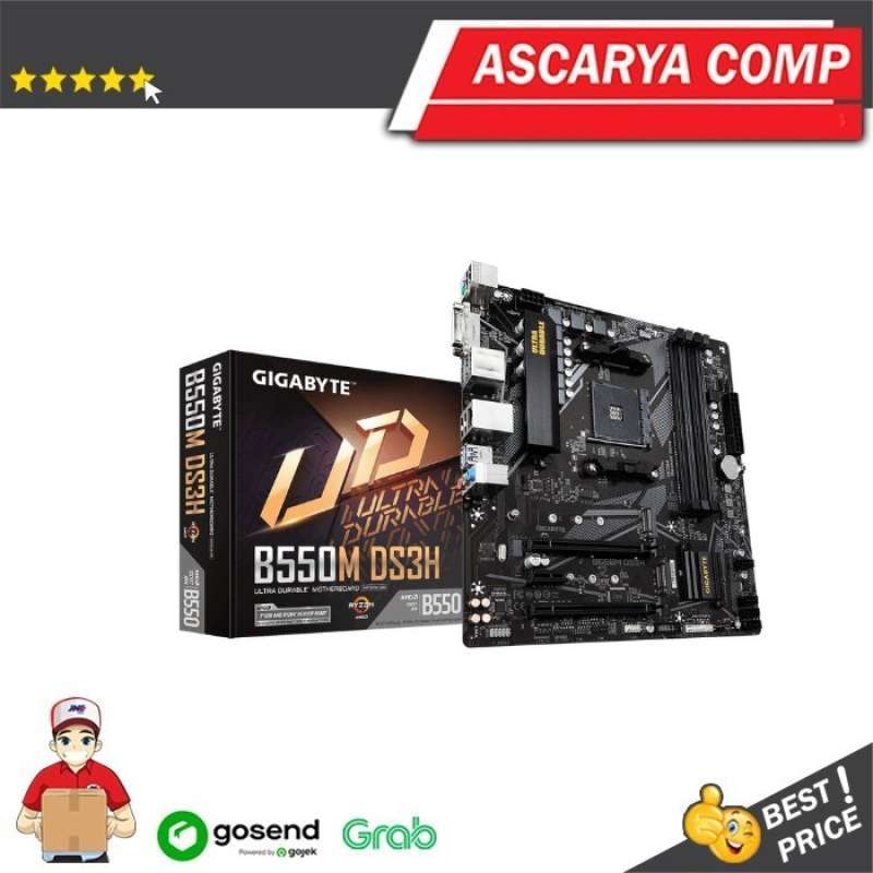 Gigabyte B550M DS3H AMD Ryzen AM4 B550 Micro ATX Motherboard
