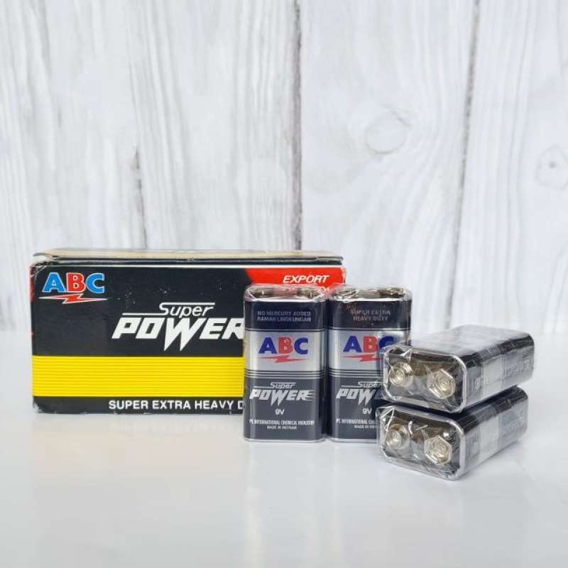 Jual Batre Abc Hitam Super Power 9v Original / Abc Baterai 9 Volt Super ...