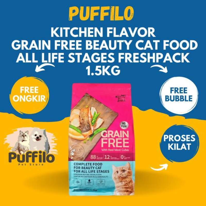 Jual Kitchen Flavor All Life Stage Beauty Cat Food Freshpack