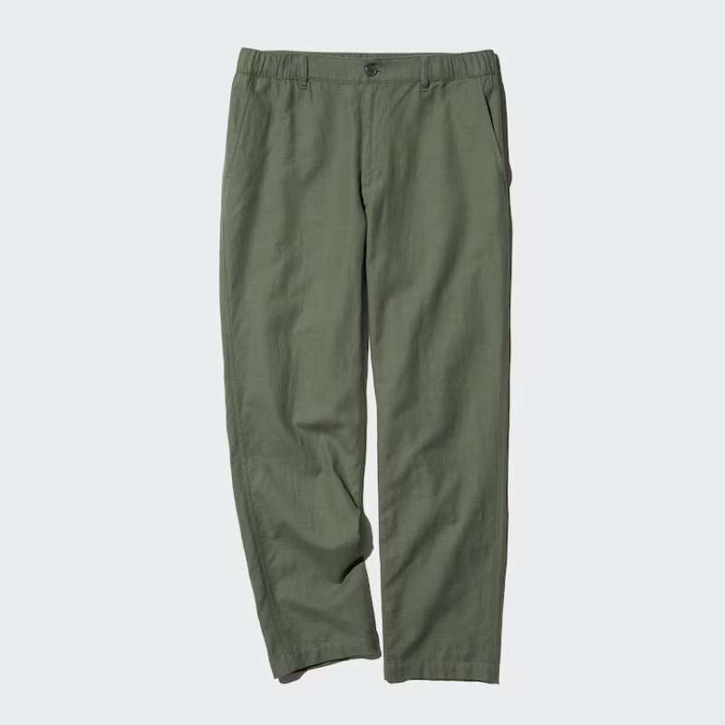 Linen Blend Relaxed Cotton Linen Relaxed Pants Uniqlo Pantalones