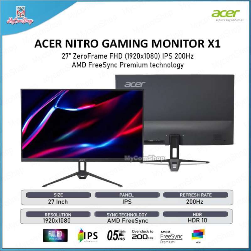 Jual Acer Nitro Gaming Monitor Kg273 27” Fhd Ips Amd Freesync