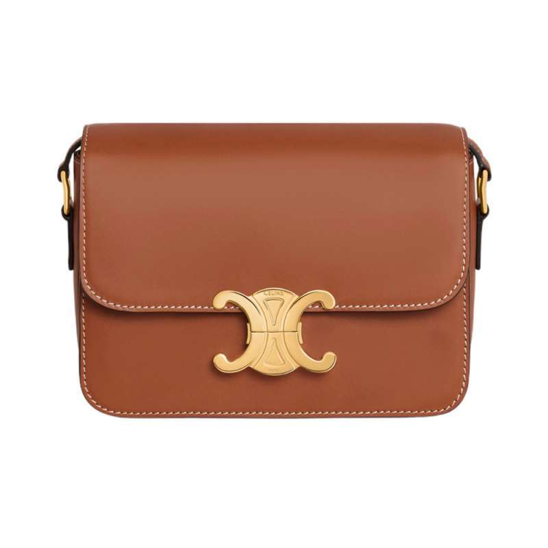 Celine Teen Triomphe Bag Natural Calfskin Tan Ghw