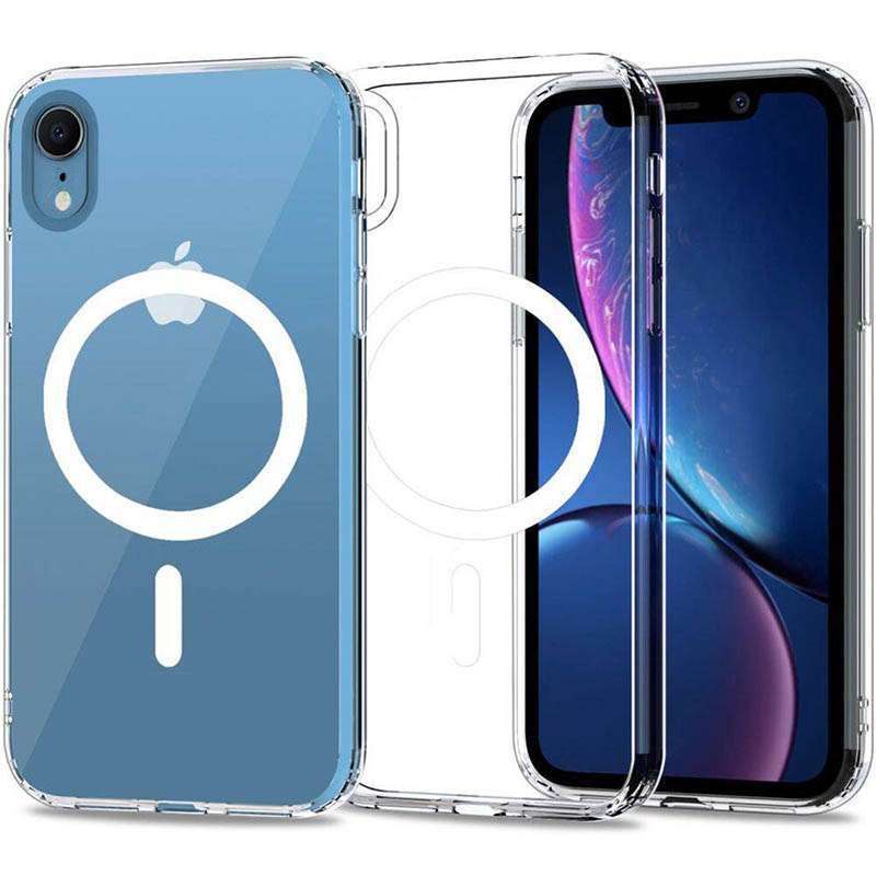 Crystal Armor Mag Case iPhone XR Magsafe Clear Acrylic Hybrid Magsafe  Ring Plate For Magnetic Magnet HP Holder