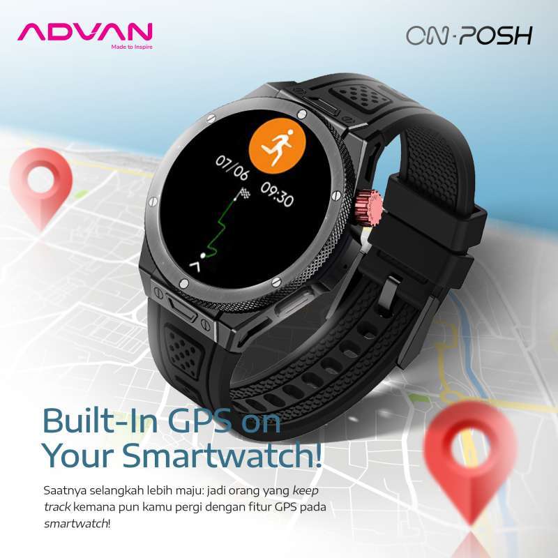 Jual Advan Smartwatch On Posh GPS Smart Ai Assistant Amoled 1.43 ...