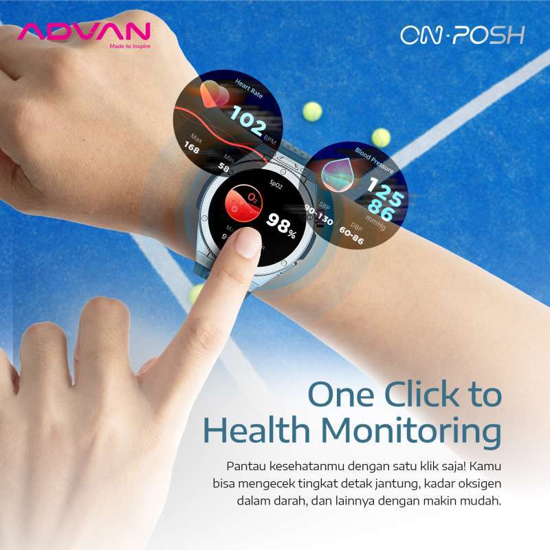 Jual Advan Smartwatch On Posh GPS Smart Ai Assistant Amoled 1.43 ...