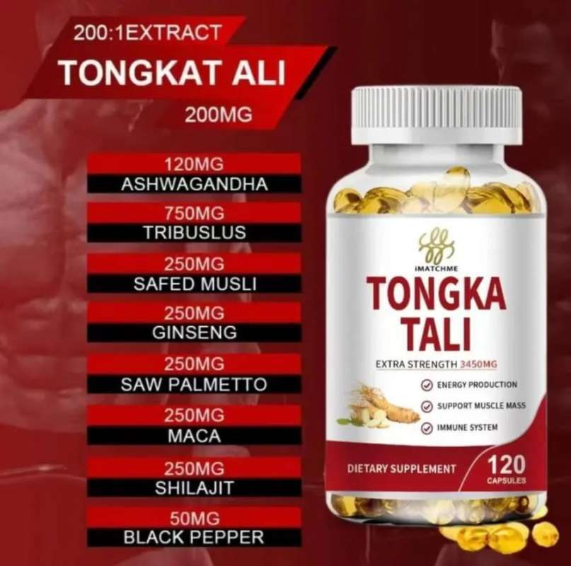 Tongk-at Extract 3450mg Strong Natural Testosterone Booster - Foto 13