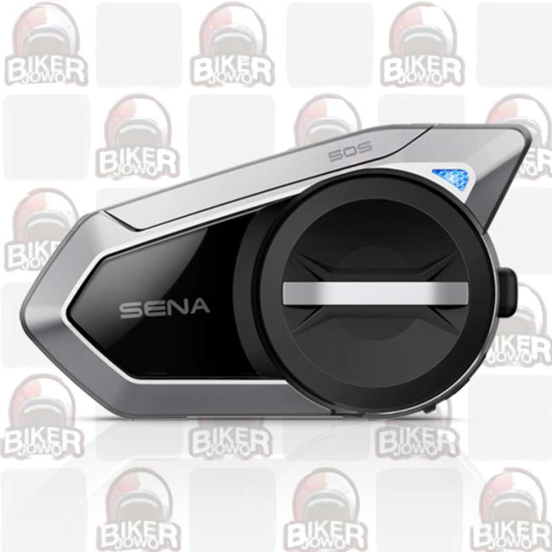 Sena 50s Motor Bluetooth Mesh Intercom dengan Speaker HD oleh Harman Kardon dan App Sena, Ideal untuk Pengendara Motor, Jarak hingga 2km, 9 Jam Talk Time