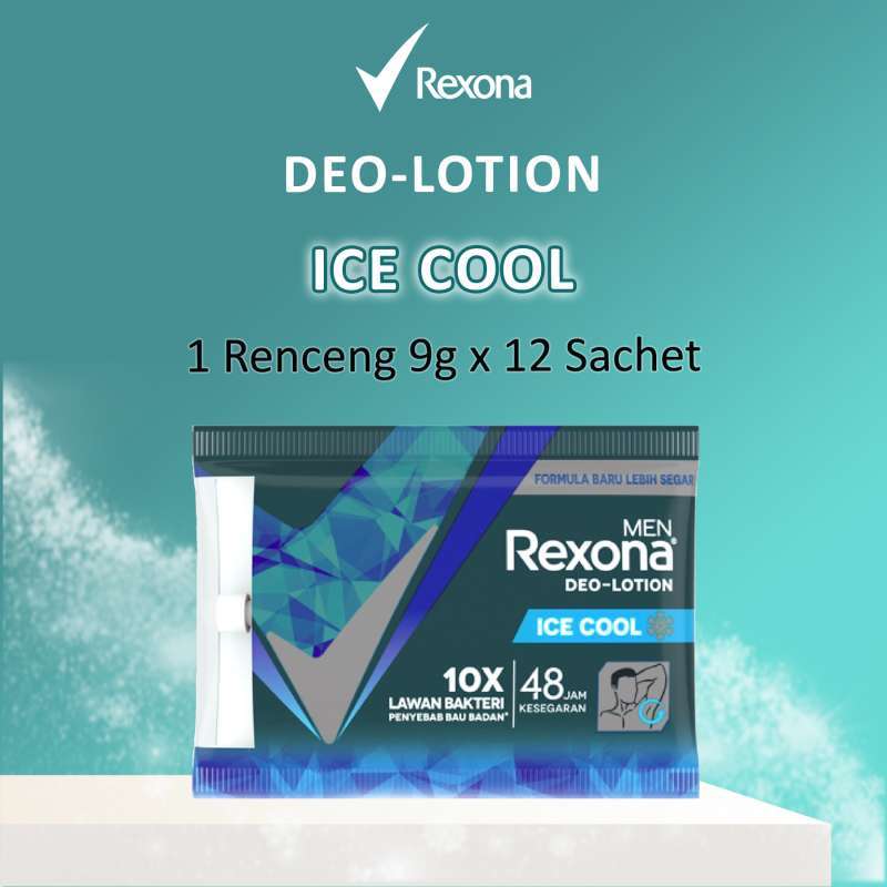 Rexona Men Deo Lotion Ice Cool 12個セット Jual 1 Renceng 12 Sachet Rexona Men Deo Lotion Ice Cool Deodorant