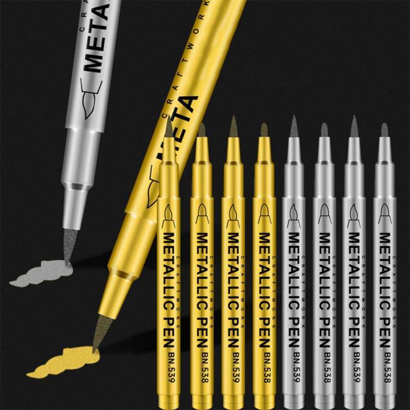 Promo One-a118 Spidol Warna Metalik Gold Silver Waterproof