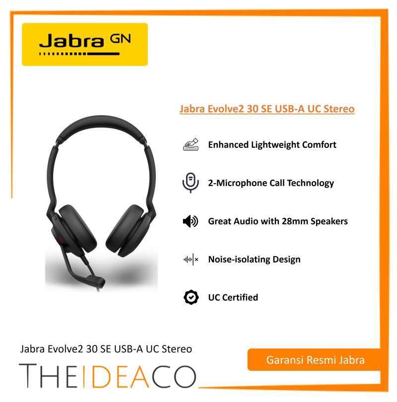 Jual Jabra Evolve2 30 SE Usb-a Uc/ms Stereo Ms Di Seller Theidea - Main Image