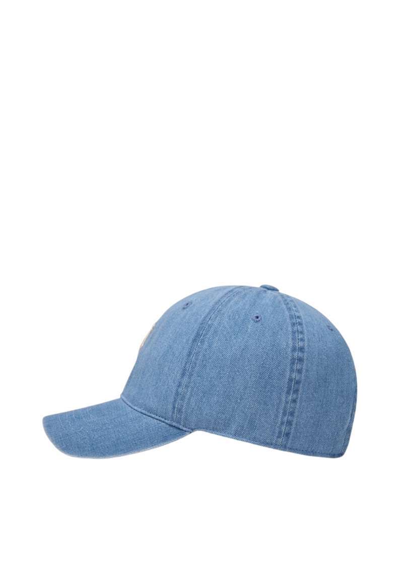 Promo Mlb Korea Denim Heart Unstructured Ball Cap - Ny Light