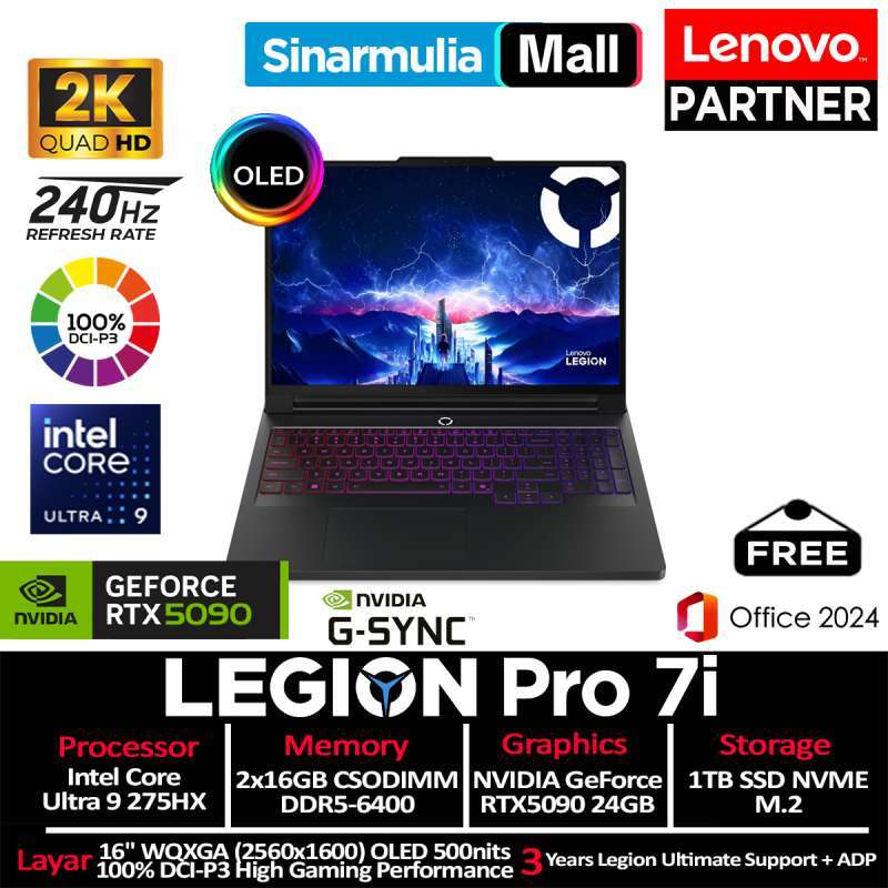Promo Lenovo Legion Pro 7i Ultra 9 275hx Rtx5090 1tb Ssd 32gb
