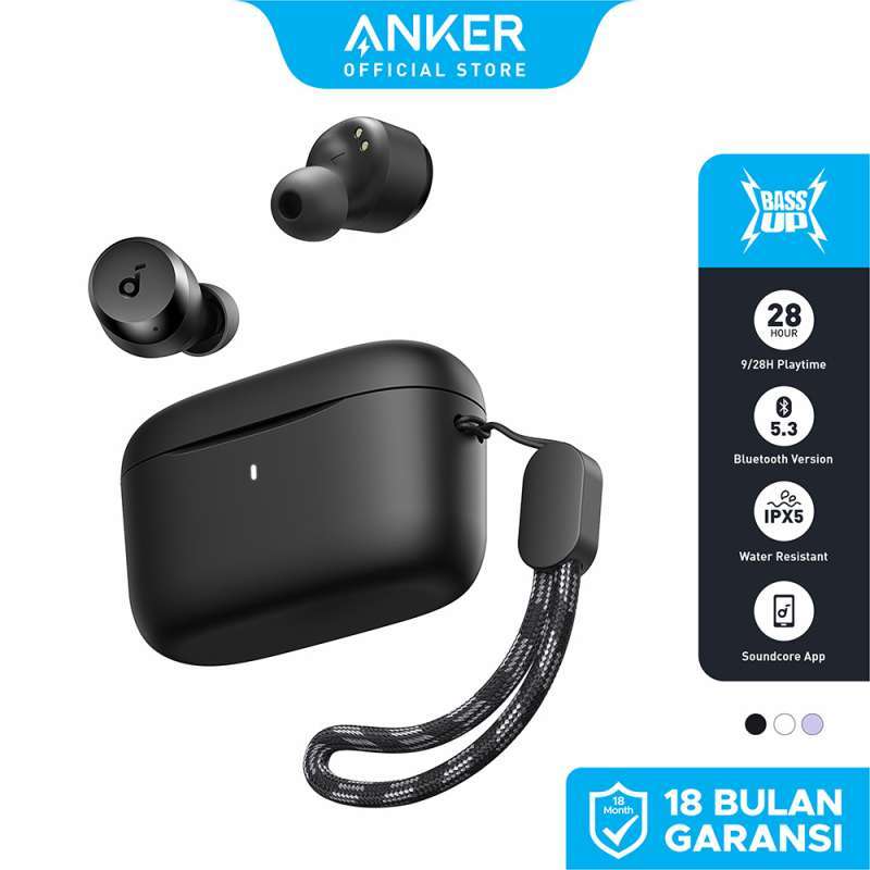 Promo Anker True Wireless Earbuds A20i A3948 Hitam Diskon 72