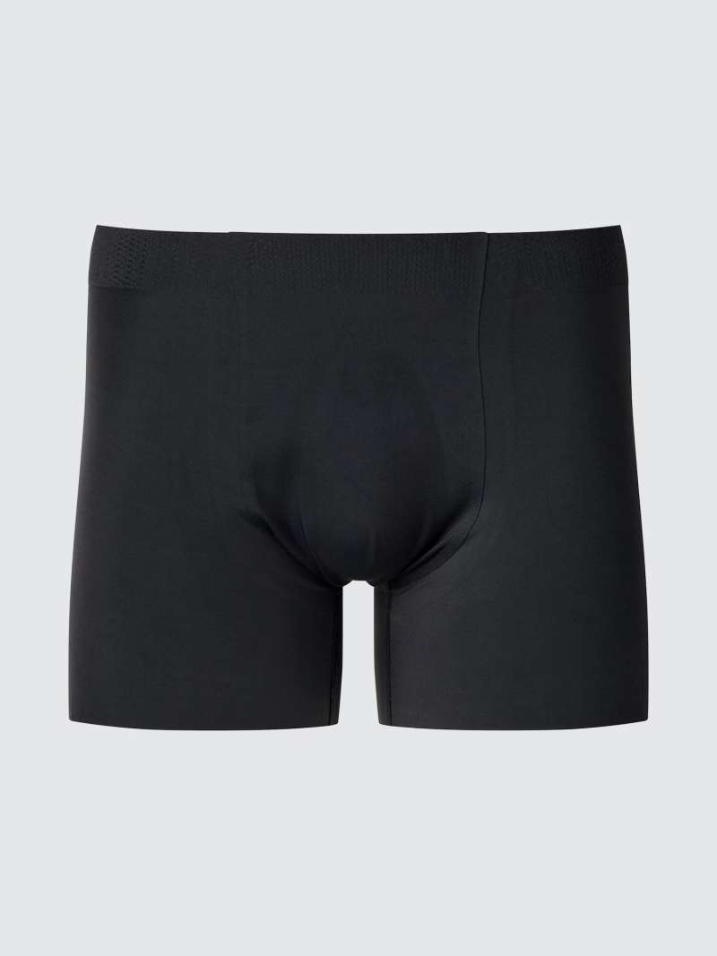UNIQLO AIRism Ultra Seamless Boxer Briefs Pakaian Celana Dalam pria Tipe  Seamless Black