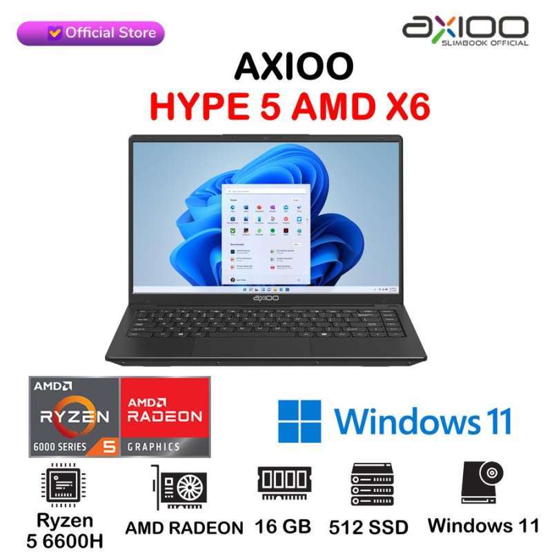 Promo Laptop Axioo Hype 5 Amd X6 Ryzen 5 6600h 16gb 512gb Windows