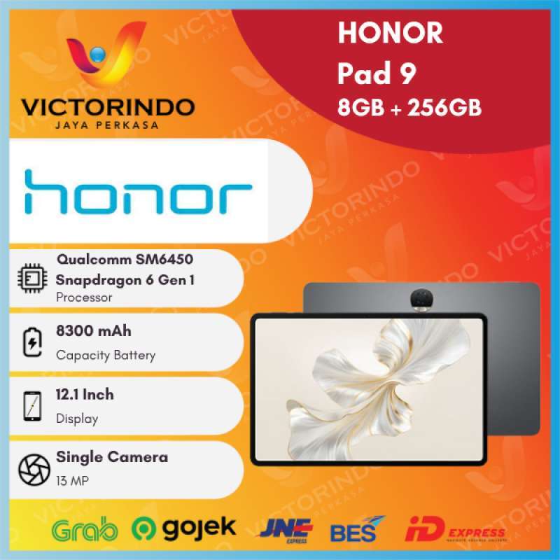 HONOR Pad 9 dengan RAM 8GB, Prosesor Snapdragon 6 Gen 1, Layar 12.1 Inch, dan Baterai 8300mAh, Ideal untuk Pengguna Modern dengan Garansi Resmi 1 Tahun