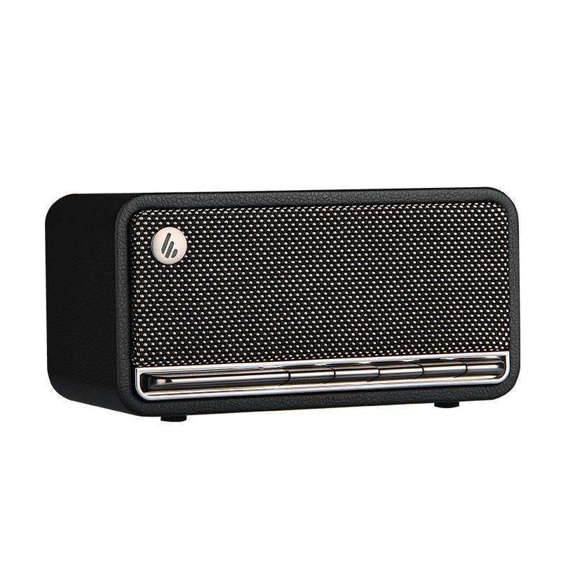 Edifier MP230 Retro Portable Bluetooth Speaker with Wooden Enclosure and Vintage Buttons, 9-Hour Battery, and Dual Passive Radiators. Suitable for Home Use