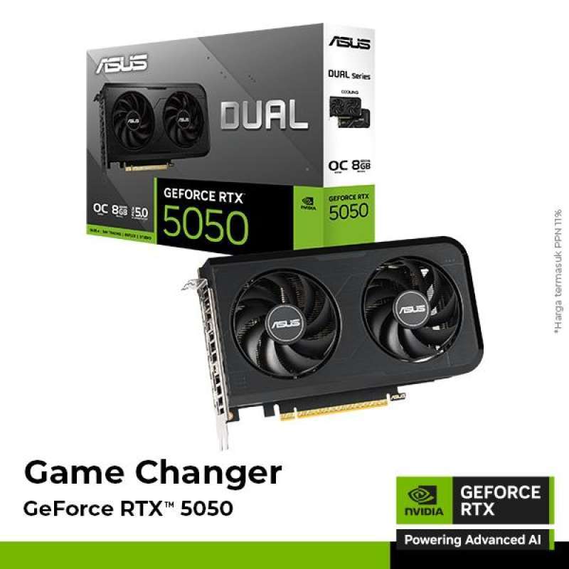 VGA Card ASUS Dual GeForce RTX 5050 8GB GDDR6 OC Edition