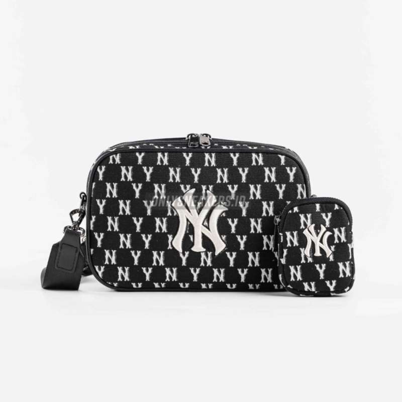 Jual Mlb New York Yankees Monogram Jacquard Black Crossbody