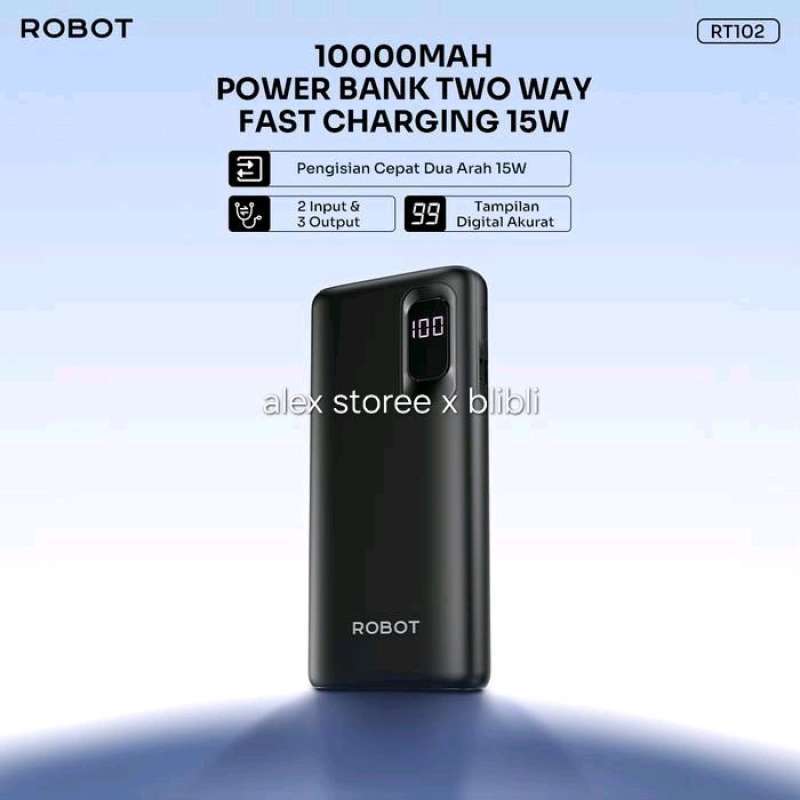 Robot RT102 Power Bank 10000mAh PD Type C iPhone Android USB Powerbank