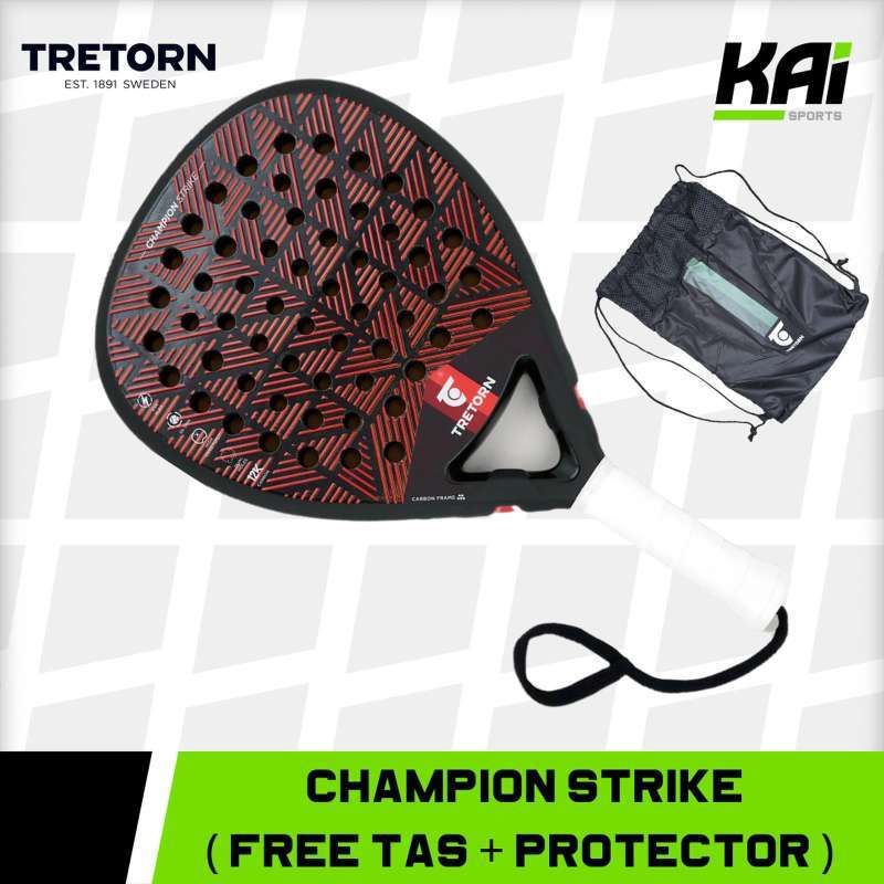 Strike Rackets Padel Jual Raket Padel Tretorn Champion Strike - 12k Japanese Carbon ...