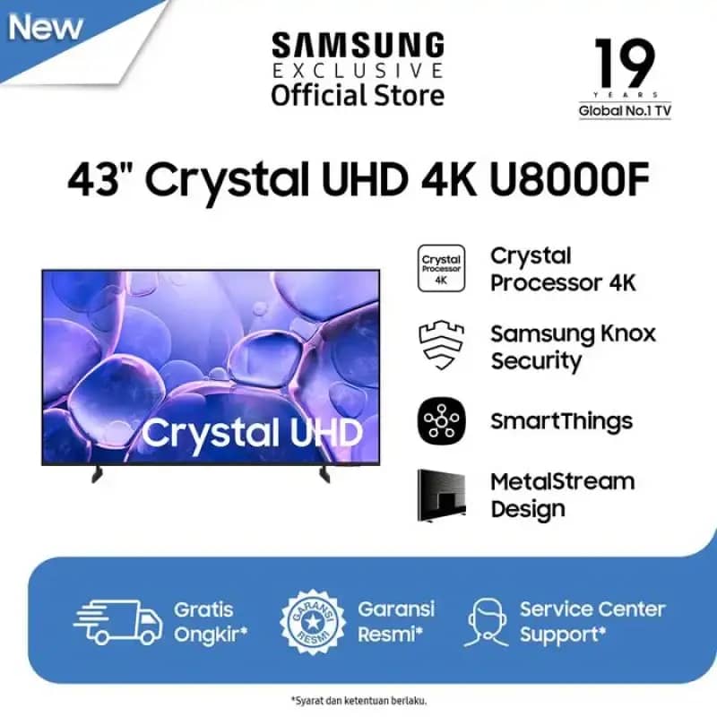 Promo Samsung 43 Crystal Uhd 4k U8000f Smart Tv | Crystal Processor 4k ...