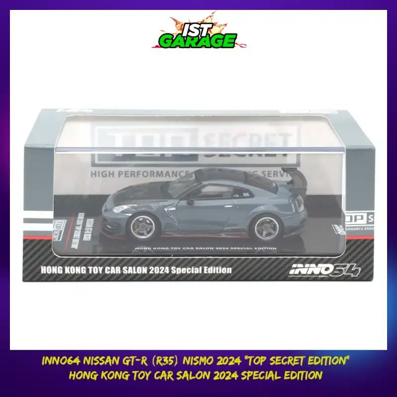 INNO64 1:64 Nissan GT-R (R35) NISMO 2024 TOP SECRET Hong Kong Toy Car Salon Special Edition (ONE PER CUSTOMER INNO64 1:64 Nissan GT-R (R35) NISMO 2024 TOP SECRET Hong Kong Toy Car Salon Special Edition (ONE PER CUSTOMER