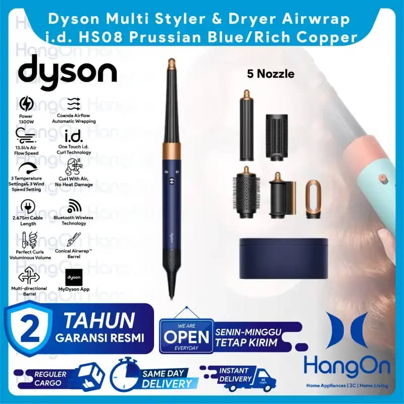 Dyson Airwrap HS08 Multi-styler Hair Dryer Mengeringkan Mengikal  Membentuk Dengan Udara Multistyler Fast Hairdryer Catokan Rambut Curl Shape  Trav
