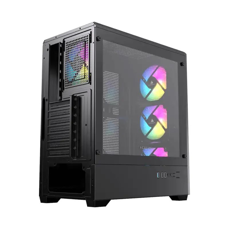 Promo Acegeek Qube E-atx Pc Casing [with 4 Argb Fan] - Black Diskon 3% ...