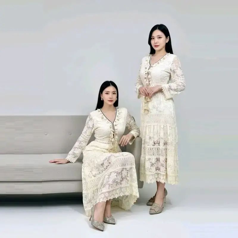 Jual Nissa Dress Lace Wanita | Dress Brukat Premium Lengan Panjang Elegan -  Dress Kondangan & Formal Di Seller Fazisa Collections - Cideng-2, Kota  Jakarta Pusat | Blibli
